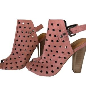 Shoe Republic LA Mauve Platform Chunk‎ Heels Size 6